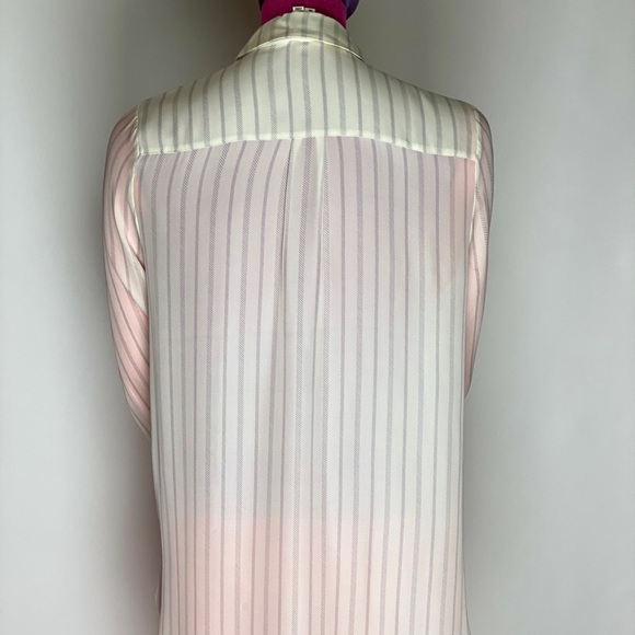 Sheer striped button down. - Picture 2 of 2